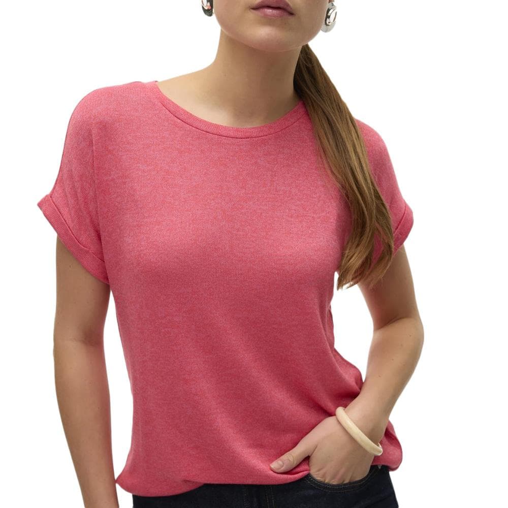 T-Shirt Rose Fuchsia Femme Vero Moda Brianna 10291353 1