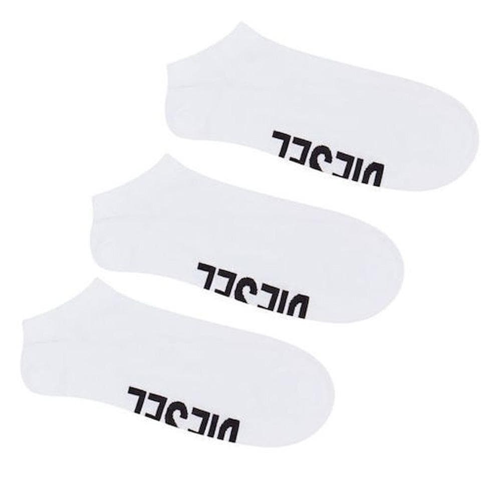 X3 Paires de Chaussettes Blanche Homme Diesel Calzino 1
