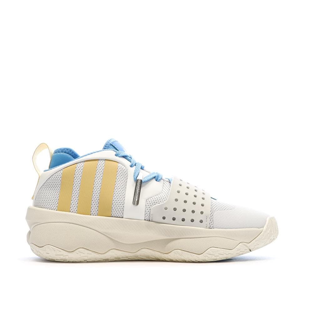 Chaussures de basketball Blanches/Jaune/Bleu Homme Adidas Dame 8 2
