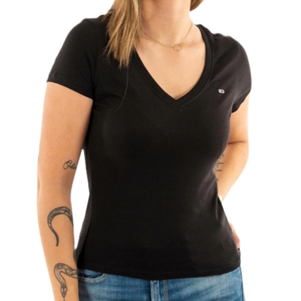 T-shirt Noir Femme Tommy Hilfiger Aruba 1
