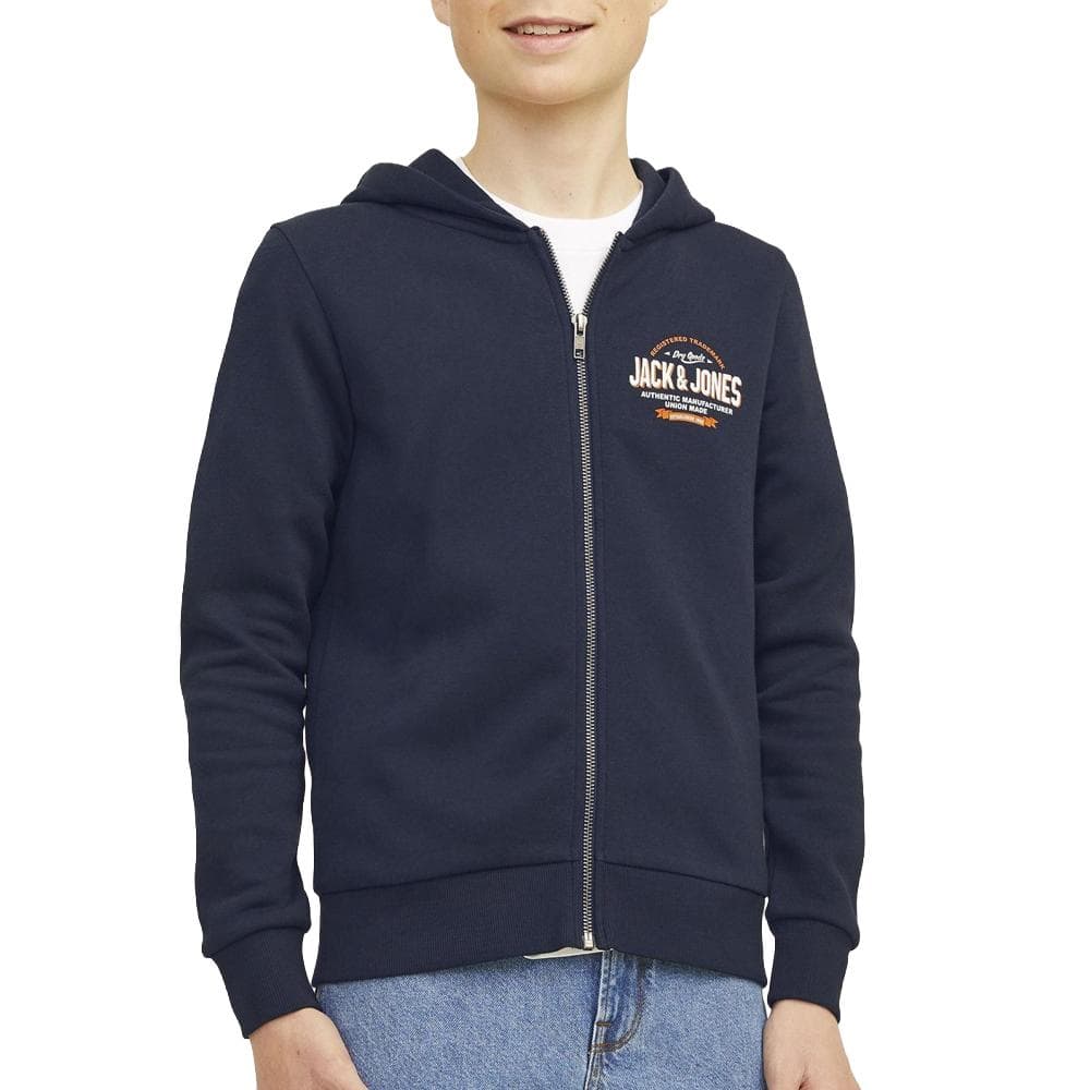 Sweat Zippe Marine Garçon Jack & Jones Jjelogo 1