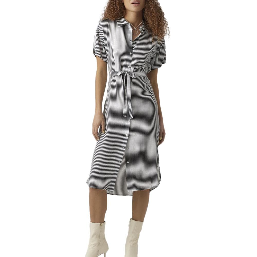 Robe à Marine/Blanc Femme Vero Moda Bumpy 1