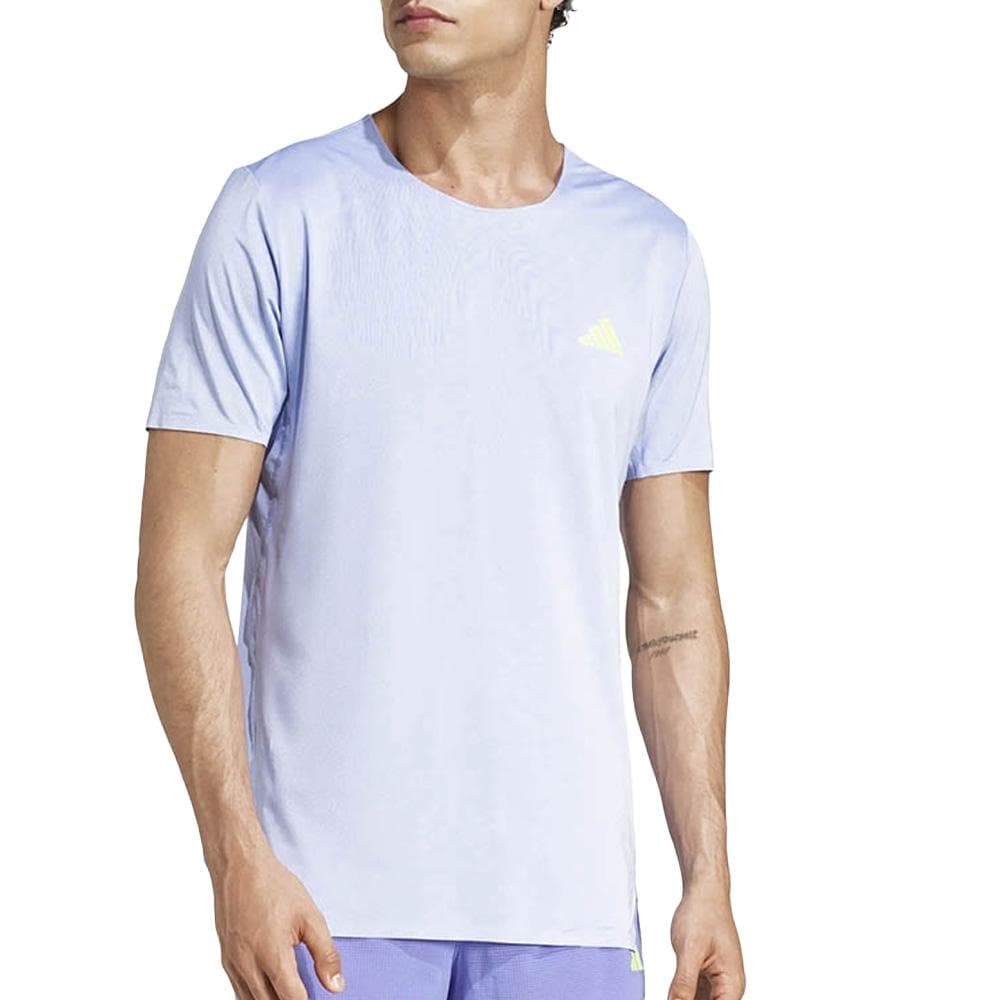 T-Shirt Bleu/Mauve Homme Adidas Adizero Tee 1