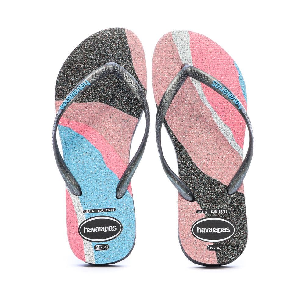 Tongs Noir/Rose Femme Havaianas Slim Palette Glow 3