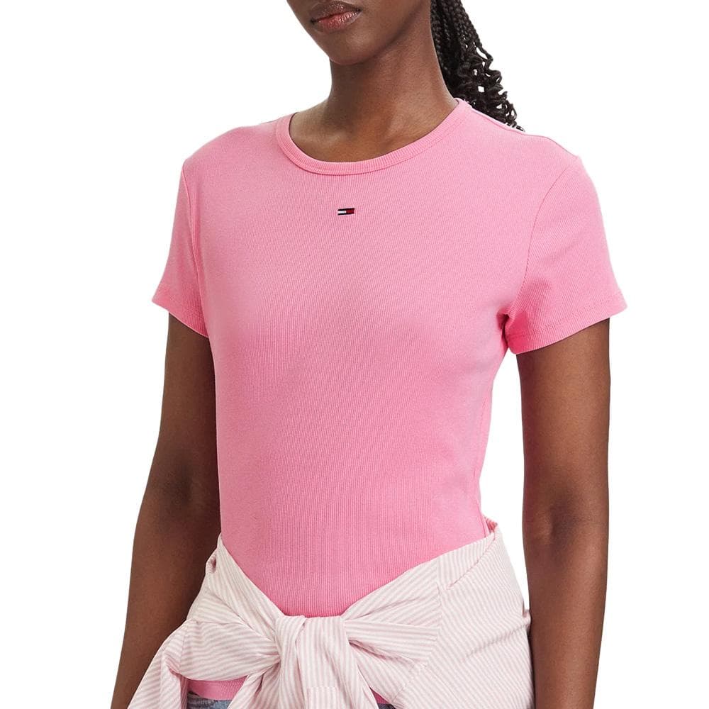 T-shirt Rose Femme Tommy Hilfiger Slim 1