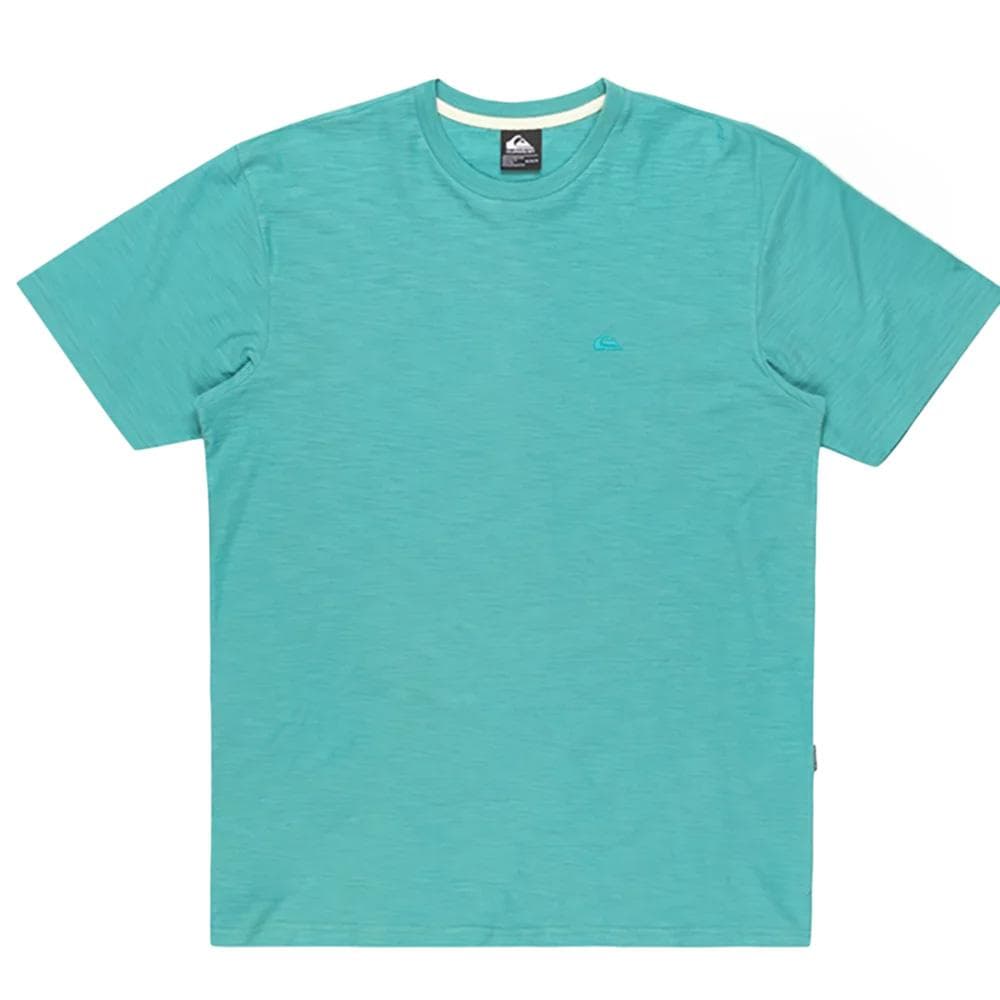 T-Shirt Turquoise Homme Quiksilver Slub roundneck 1