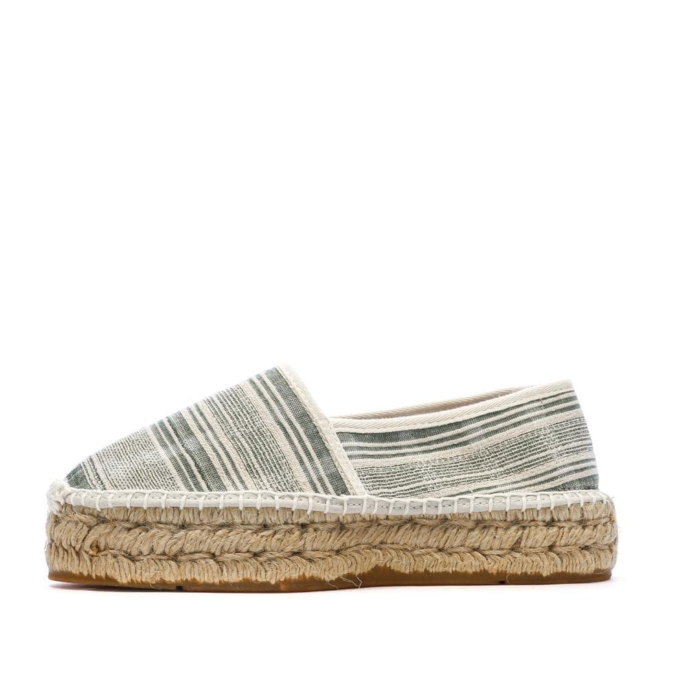Espadrilles Blanches/Vertes Femme Pare Gabia Aduna 1