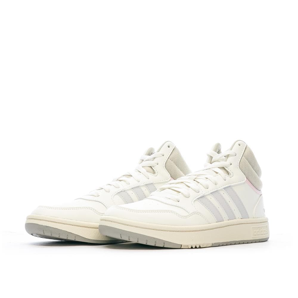 Baskets Beige/Rose Femme Adidas Hoops 3.0 6