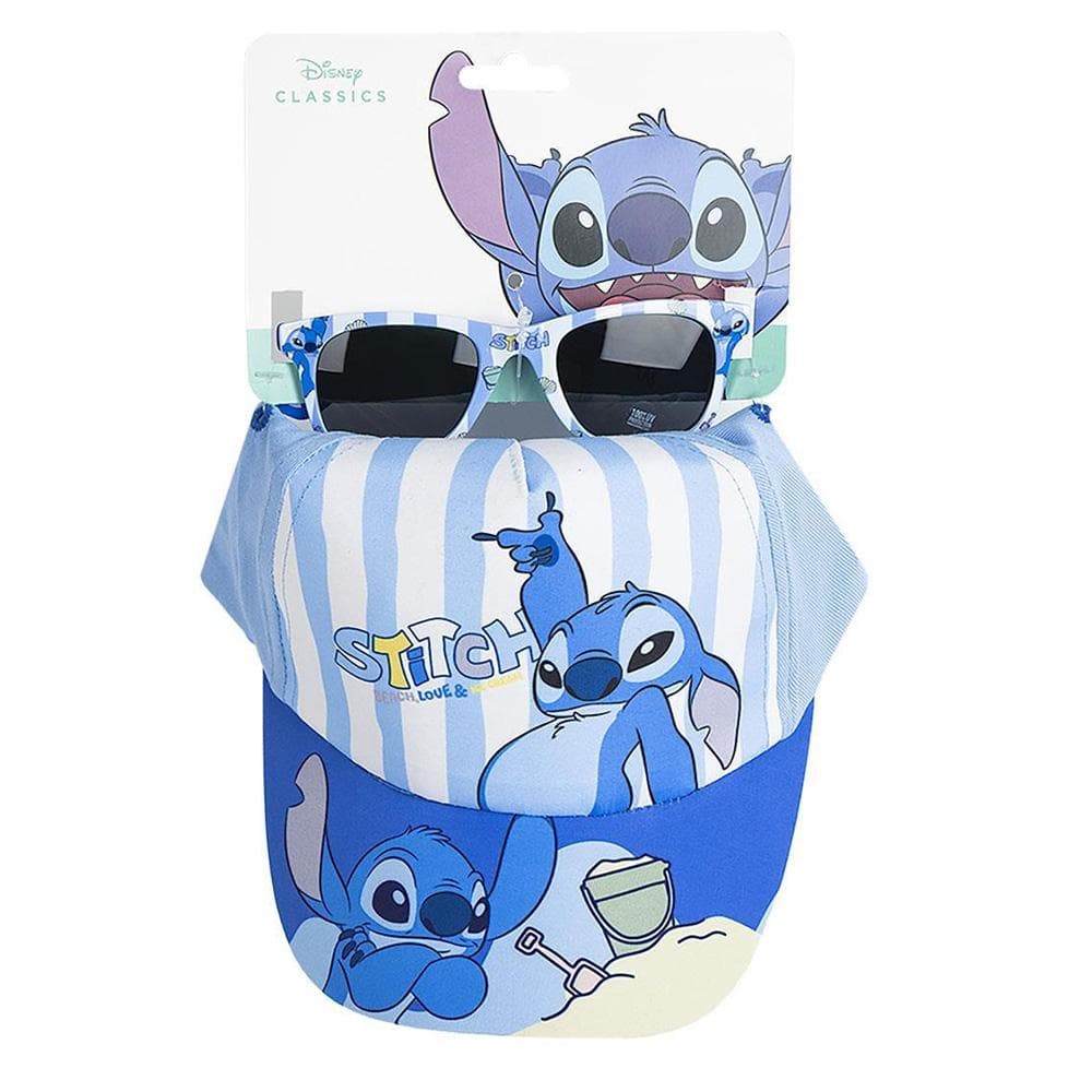 Kit Casquette + Lunette de Soleil Bleu à Rayures Enfant Sport Zone Stitch 1