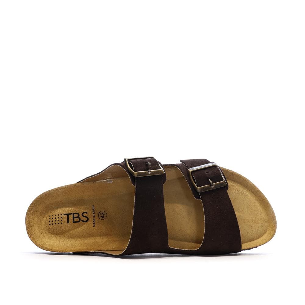 Sandales Marron Homme TBS Mule Cow Split Suede Quatar 4