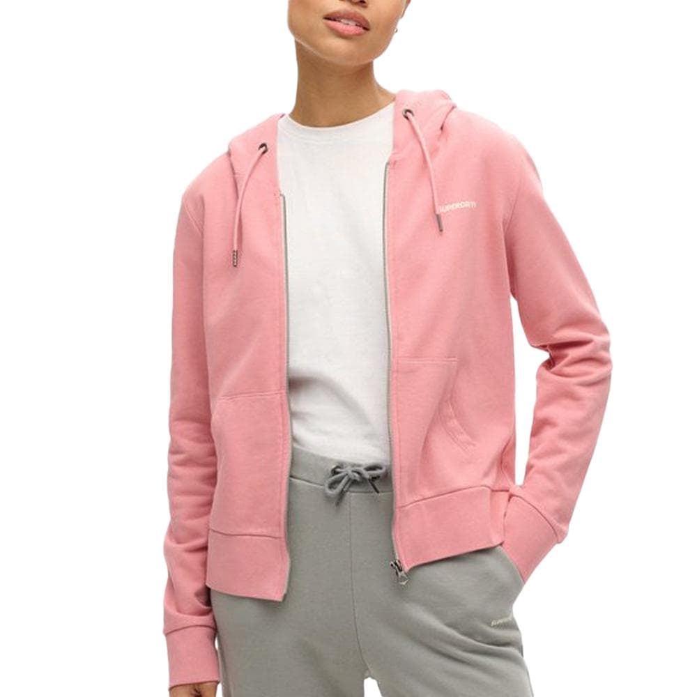 Sweat Rose Femme Superdry Plain Zip Hood 1