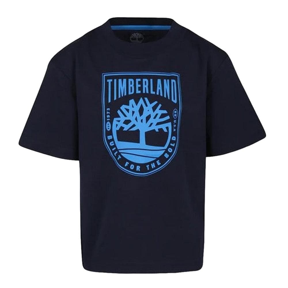 T-Shirt Marine Garçon Timberland T60291 1