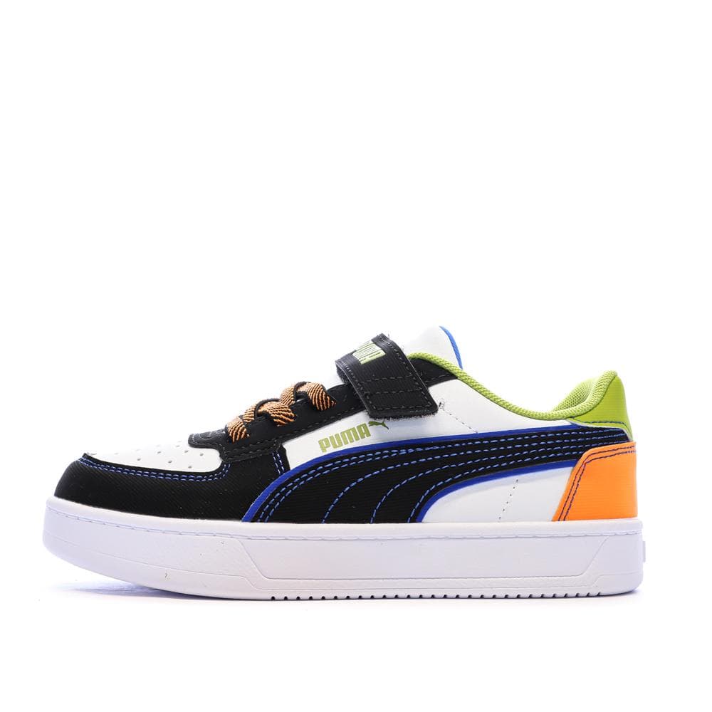 Baskets Blanches/Noires/Bleu Garçon Puma Caven 2.0 1