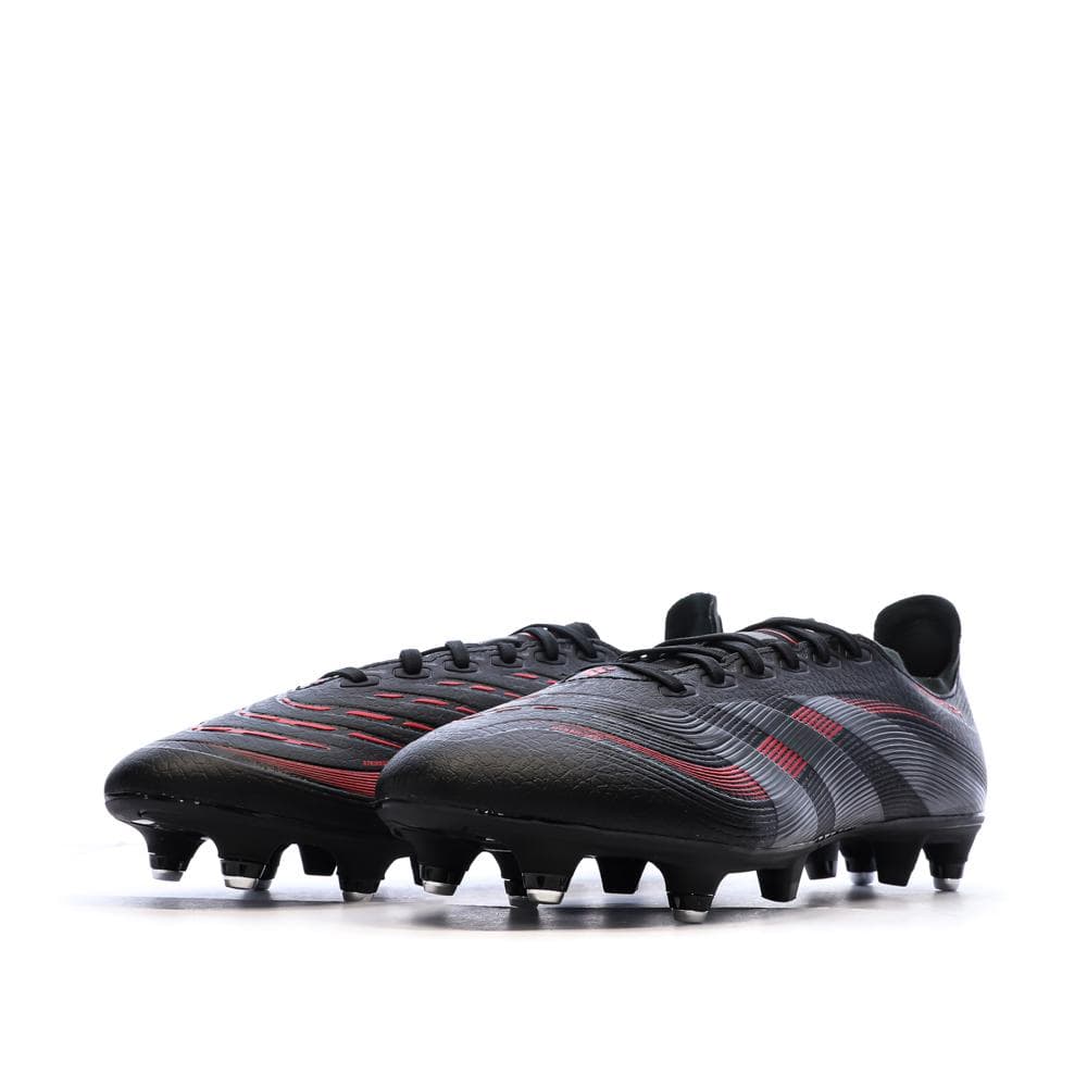 Chaussures de Foot Noir/Rouge Homme Adidas Predator League SG 6