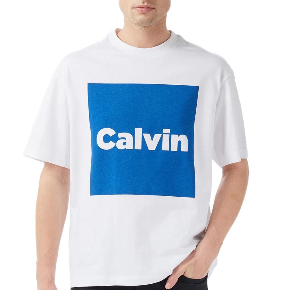T-Shirt Blanc/Bleu Homme Calvin Klein Jeans LV04RD813G 1