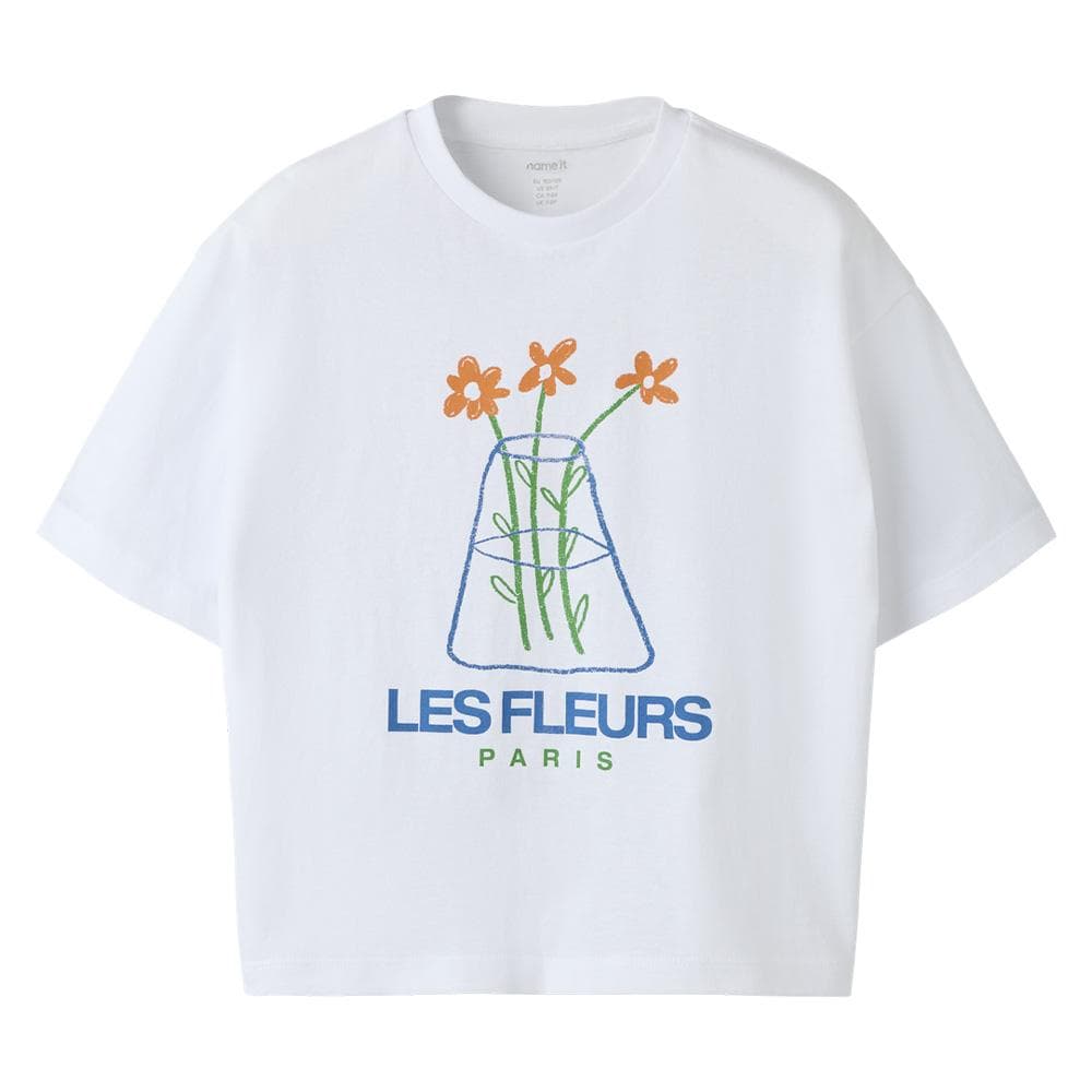 T-Shirt Blanc Fille Name it Nkfhelga 1