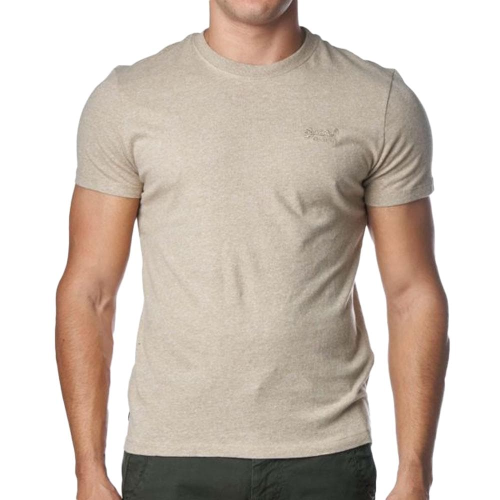 T-shirt Beige Homme Superdry Vintage Logo 1