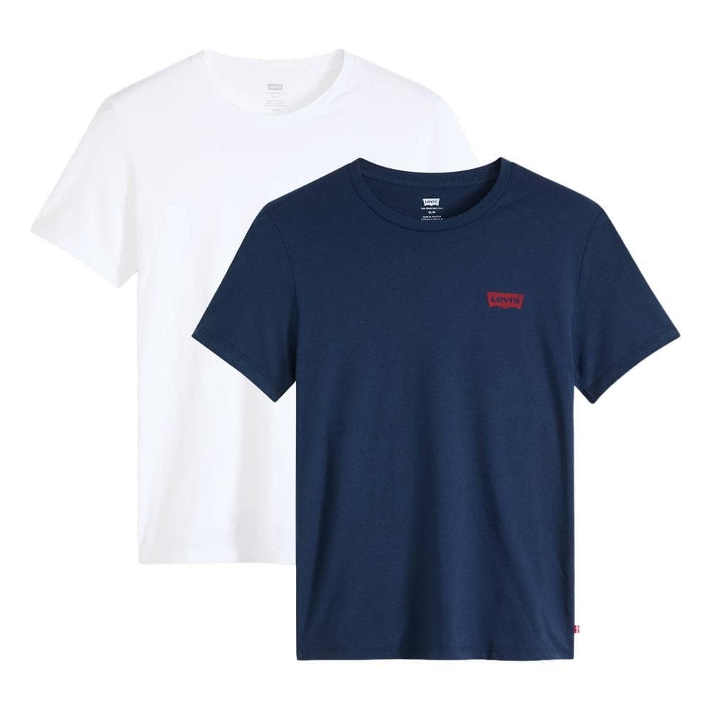 Lot de 2 T-shirts Blanc/Marine Homme Levi's Slim Fit 1
