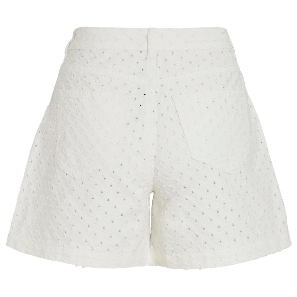 Short Blanc Femme Vila Vipolly Pointelle Denim 2
