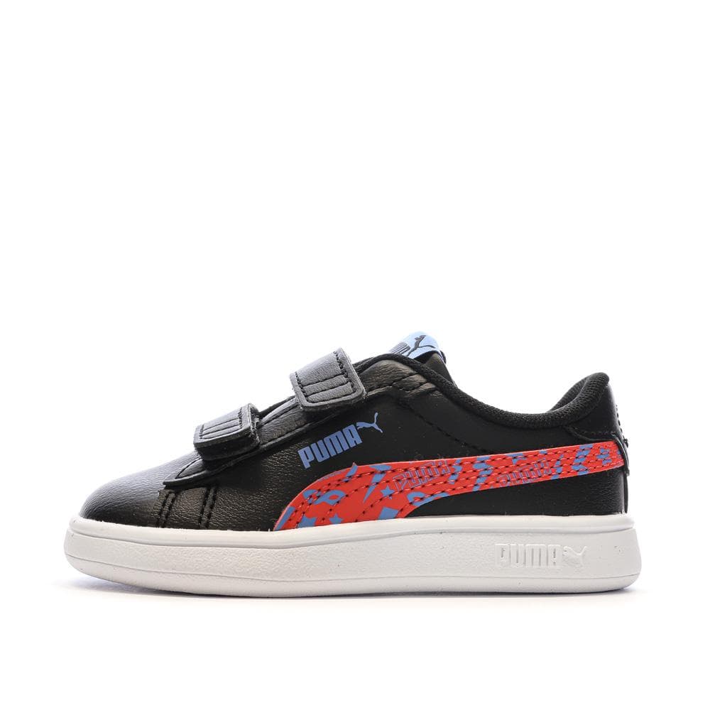 Baskets Noires/Rouges Garçon Puma Smash 3.0 1