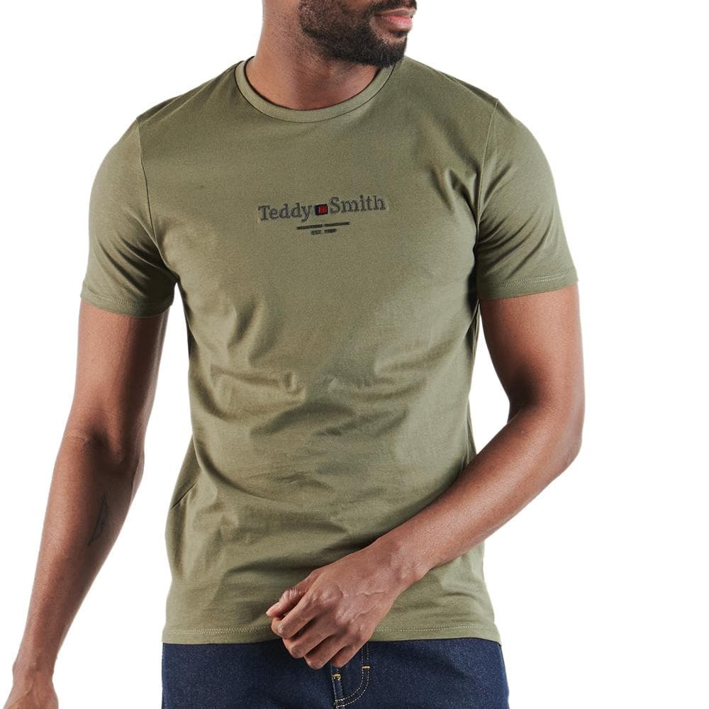 T-shirt Kaki Homme Teddy Smith T-jim 1