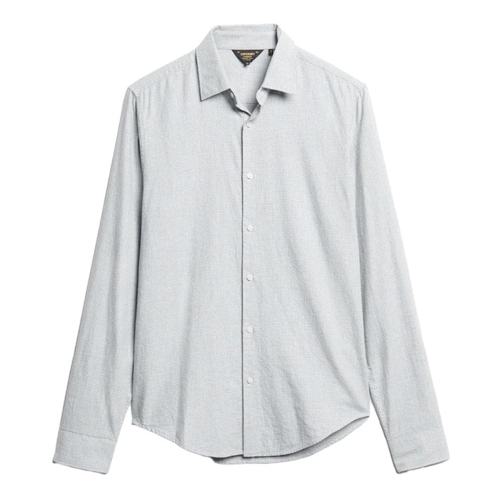 Chemise Bleu/Gris Homme Superdry Smart Shirt 3