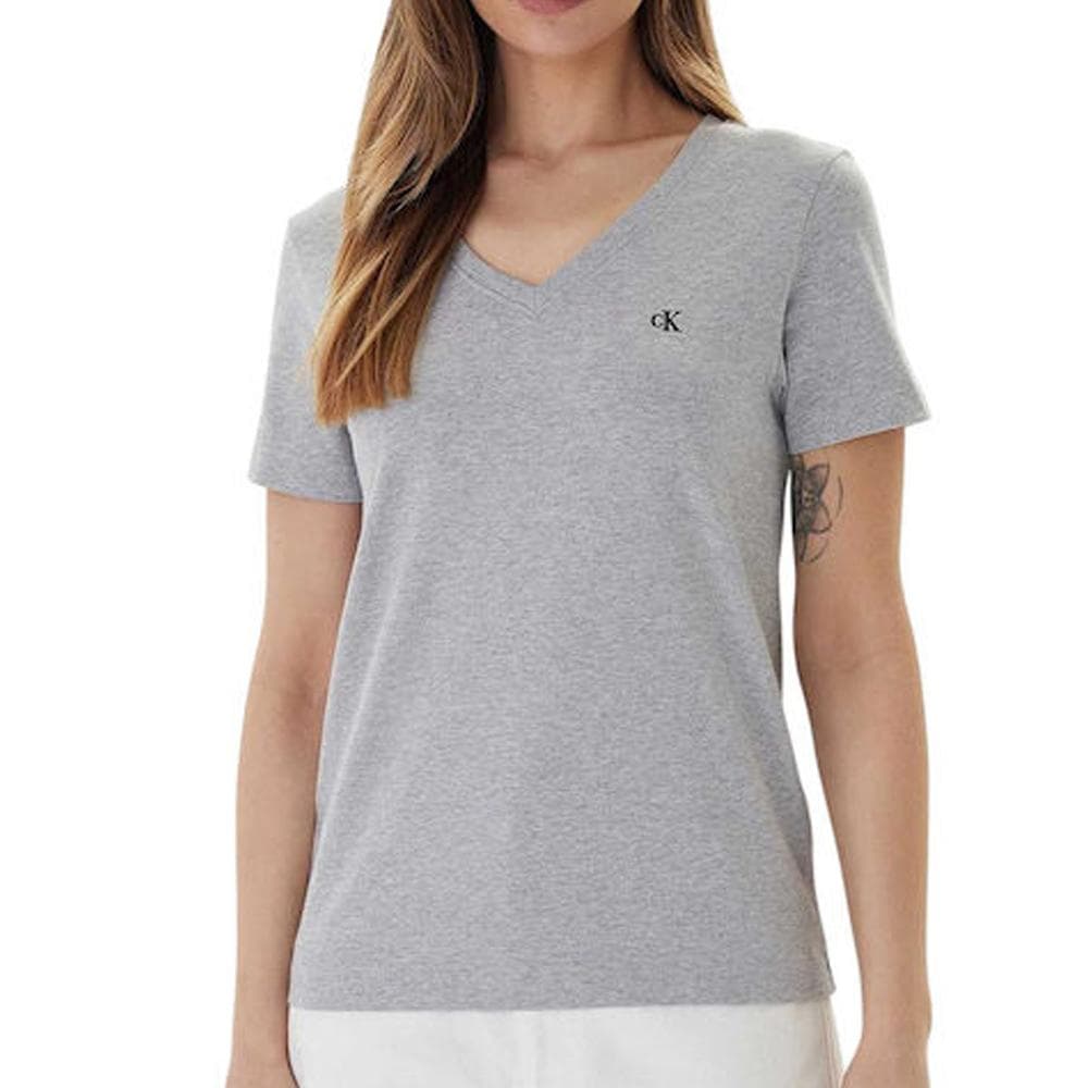 T-Shirt Gris Femme Calvin Klein Jeans Archive LV047B205G 1