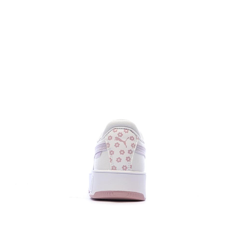 Baskets Blanc/Rose Fille Puma Carina Street Beach 3