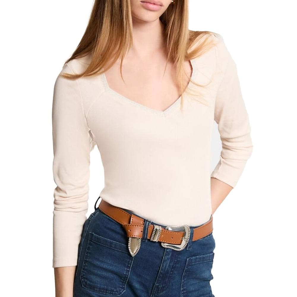 T-Shirt Manches Longues Beige Femme Morgan TRESOR 1