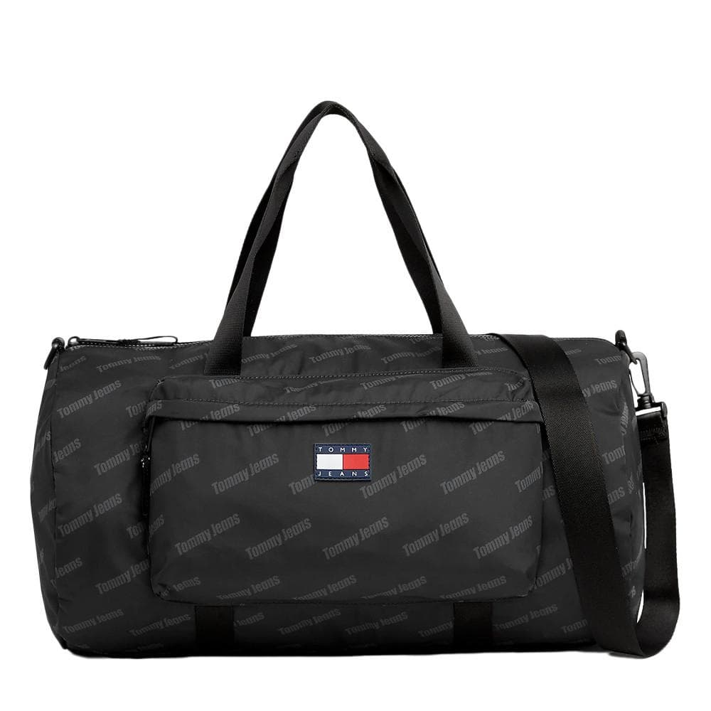 Sac de Sport Noir Homme Tommy Hilfiger Logo Print Duf 1
