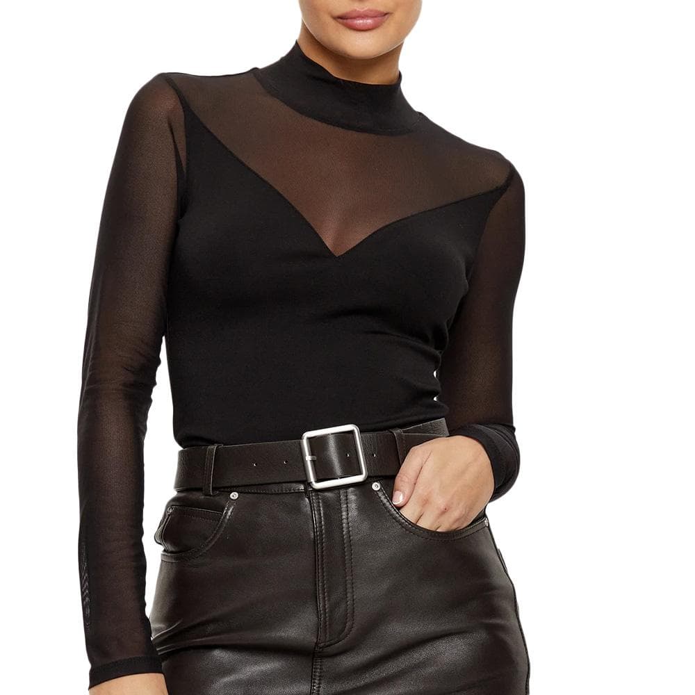 T-Shirt Manches Longues Noir Femme Morgan TIMARA 1