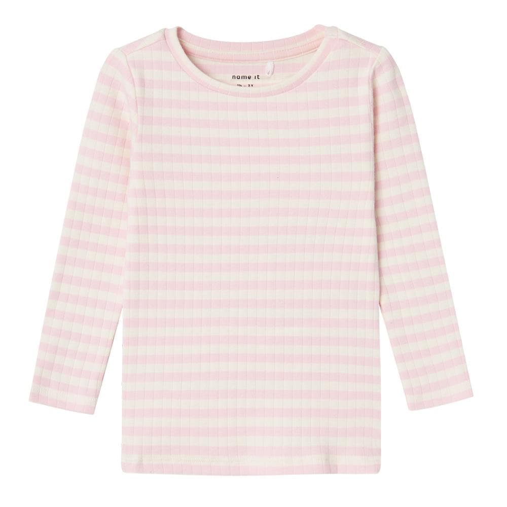 T-Shirt Manches Longues Rose/Blanc Fille Name it Fsuraja 2