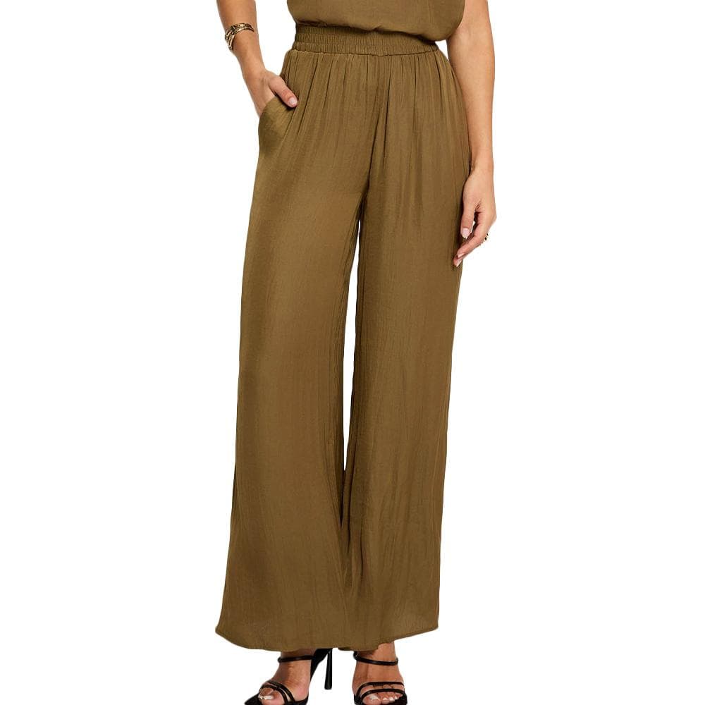 Pantalon fluide/toile Kaki Morgan PWENDA 1