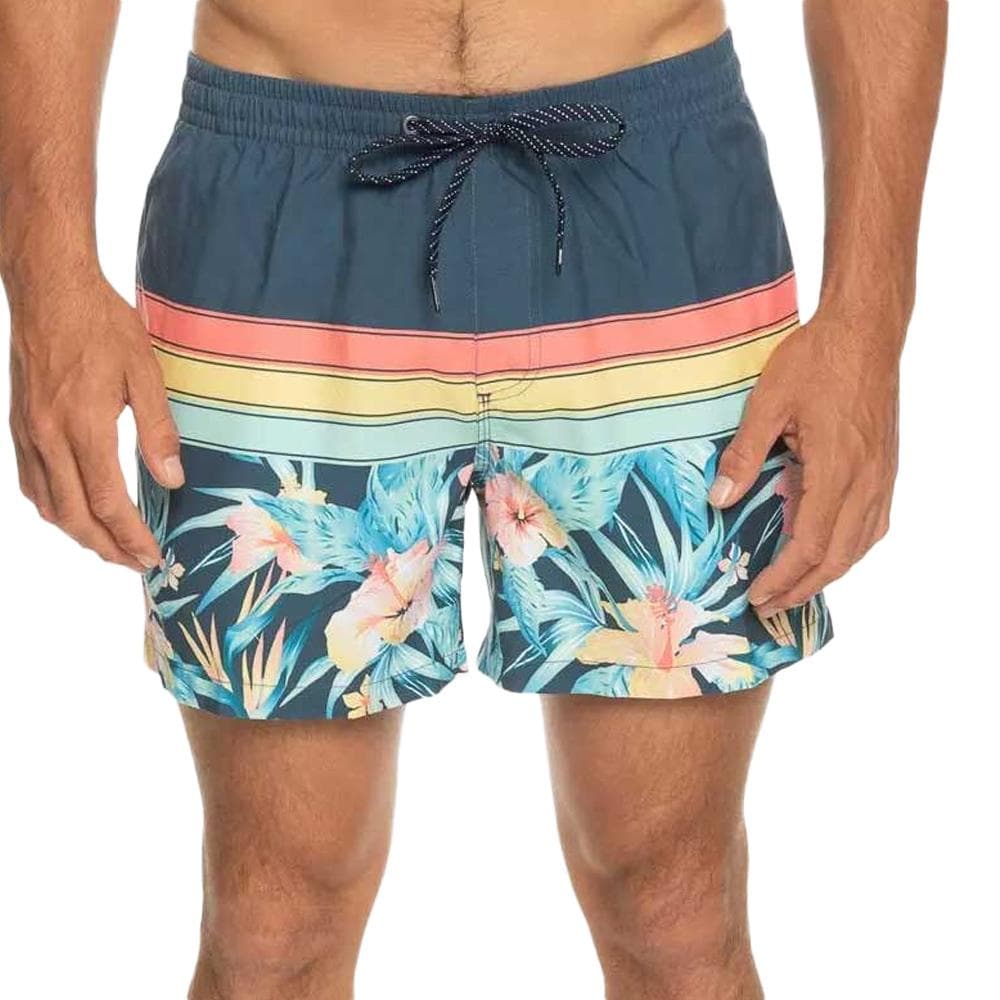 Maillot de bain Marine/Jaune Homme Quiksilver Floral 1