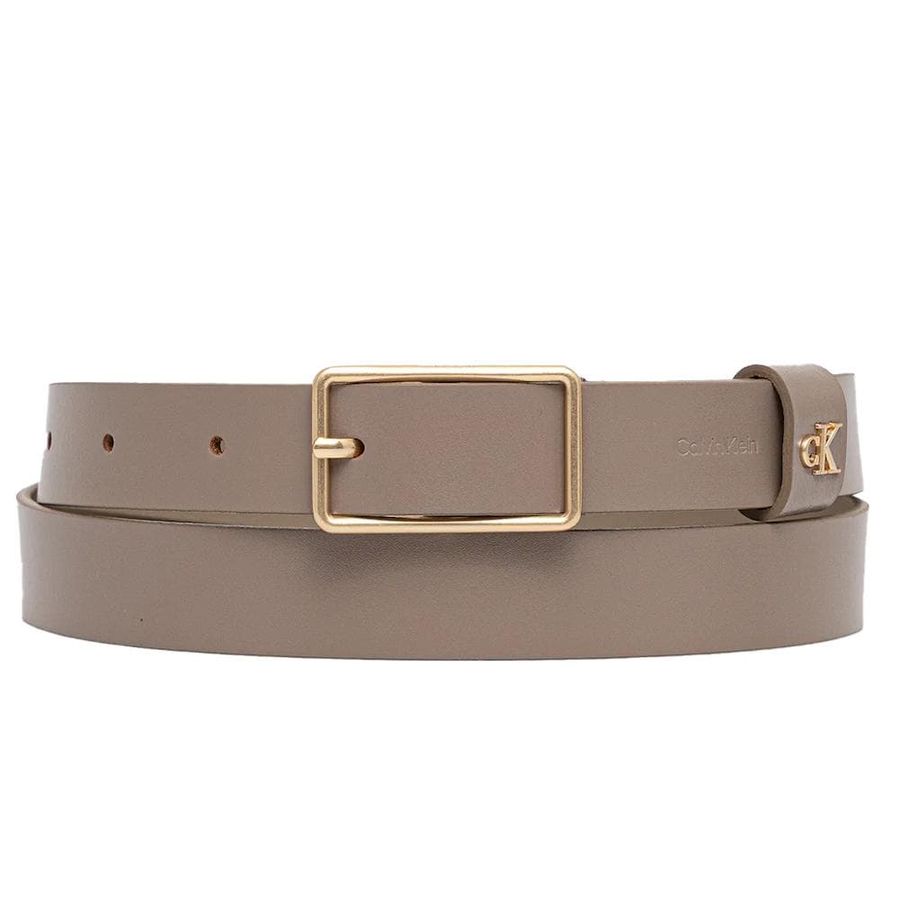 Ceinture Taupe Femme Calvin Klein Square Buckle 1