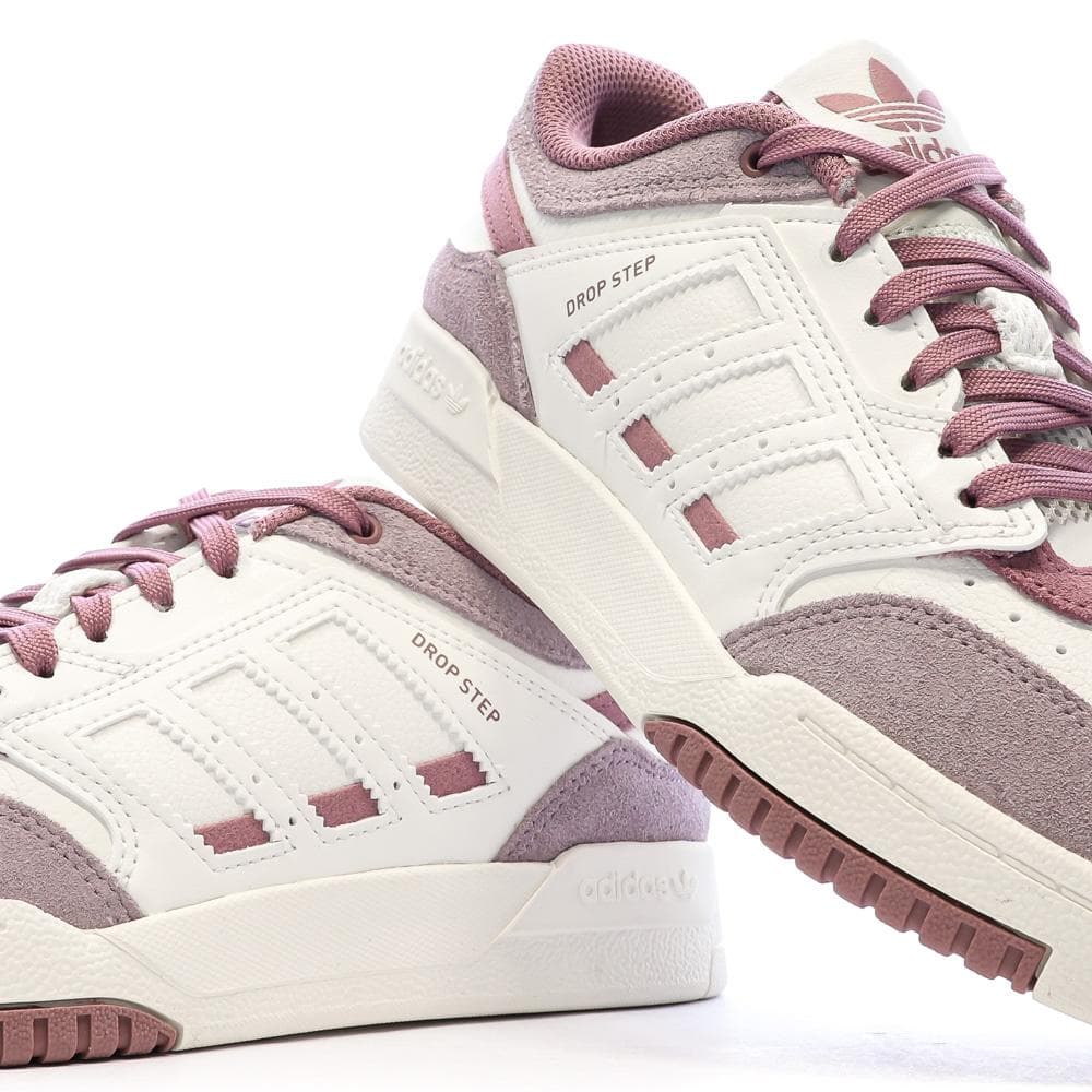 Baskets Blanches/Mauves Femme Adidas Drop Step Low W 7