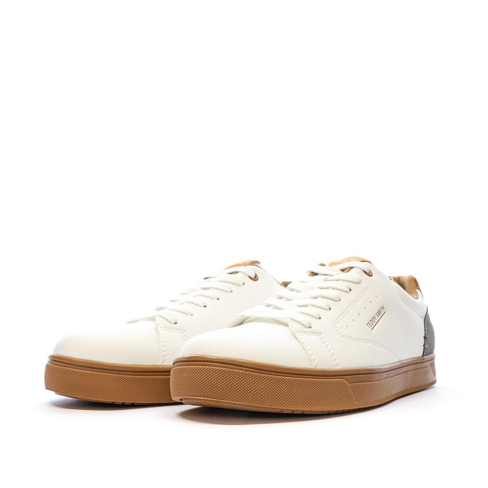 Baskets Blanches/Camel Homme Teddy Smith White Pu 6