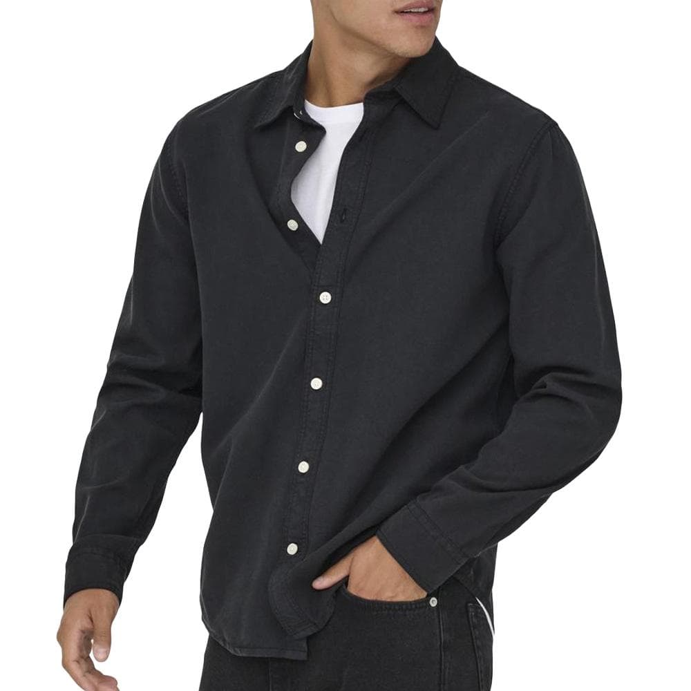 Chemise Noir Homme Only & Sons Sotto 1