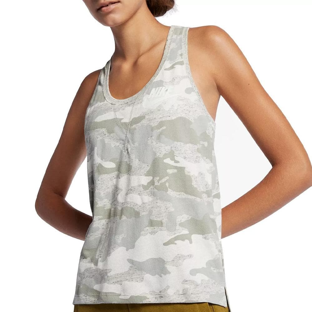 Débardeur Gris/Blanc Femme Nike Tank 1