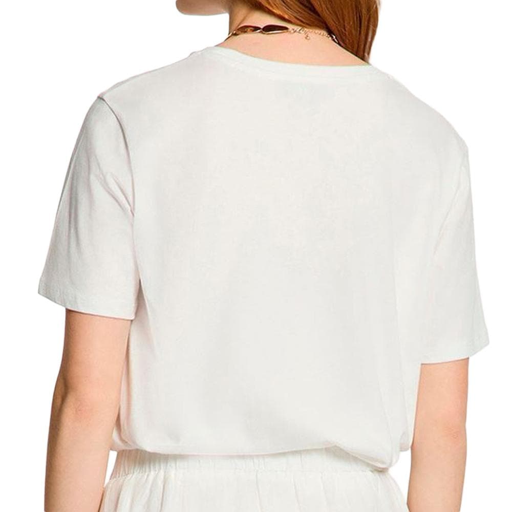 T-Shirt Blanc Femme Morgan Inscription 2