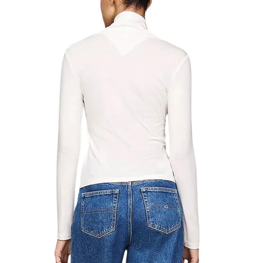 T-shirt Manches Longues Blanc Femme Tommy Hilfiger Mockn 2