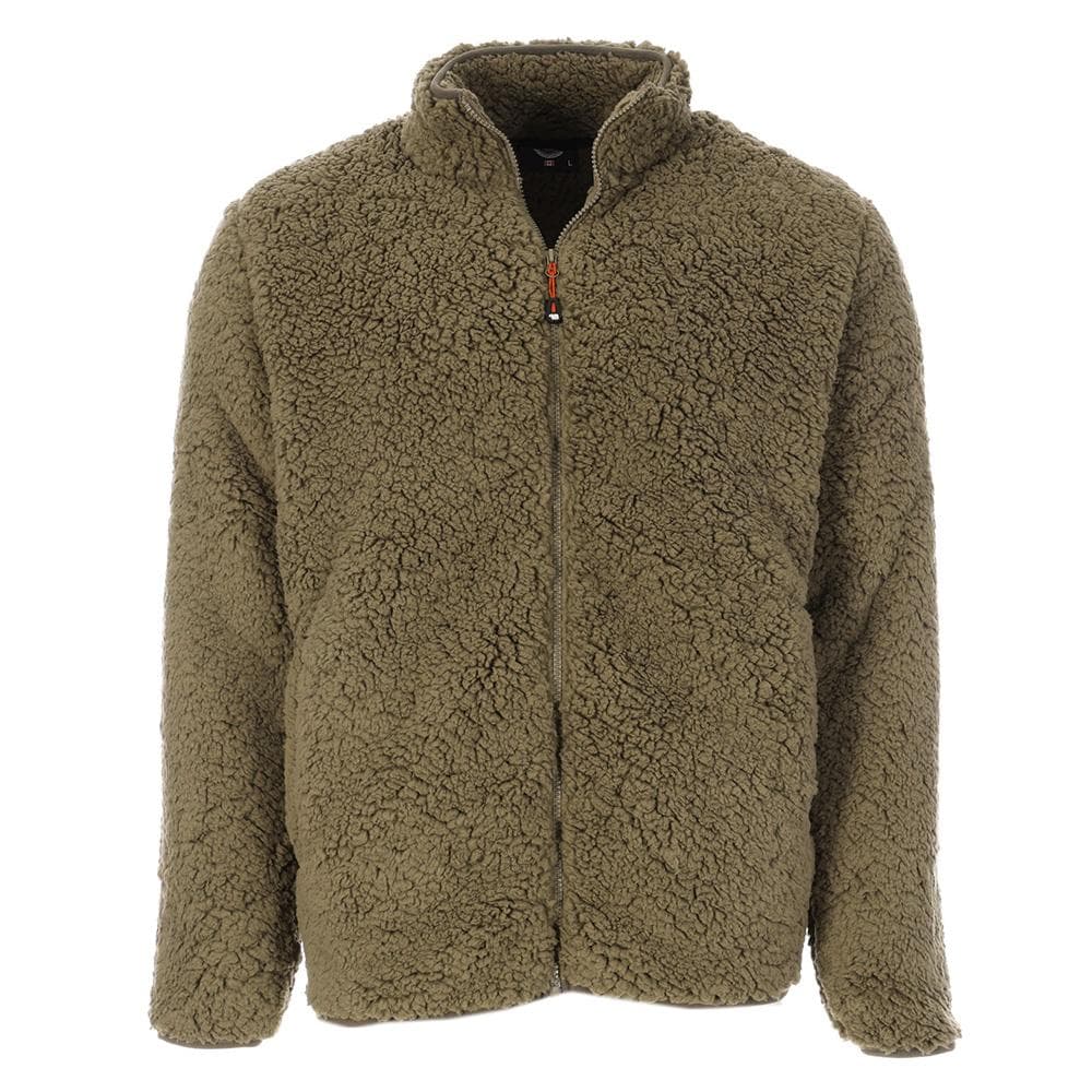 Veste Sherpa Kaki Homme Paname Brothers Full Zip 1