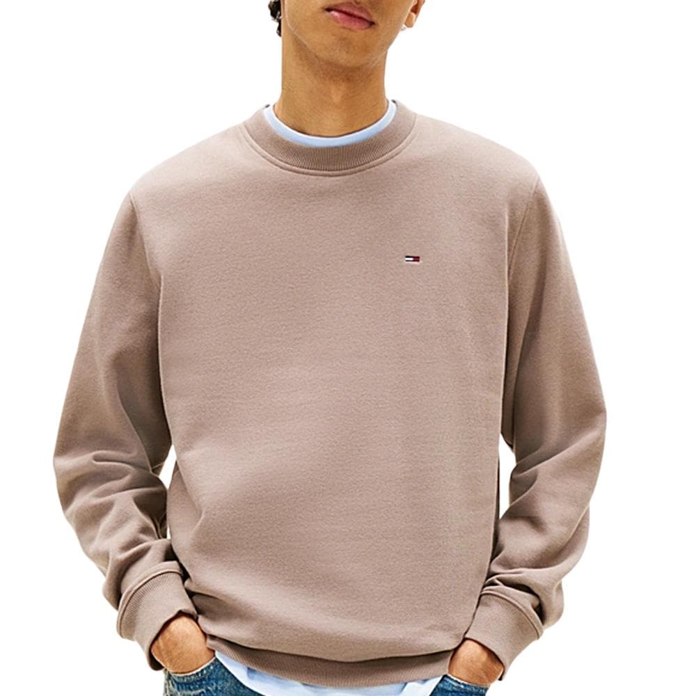 Sweat Taupe Homme Tommy Hilfiger Reg Flag Crews 1