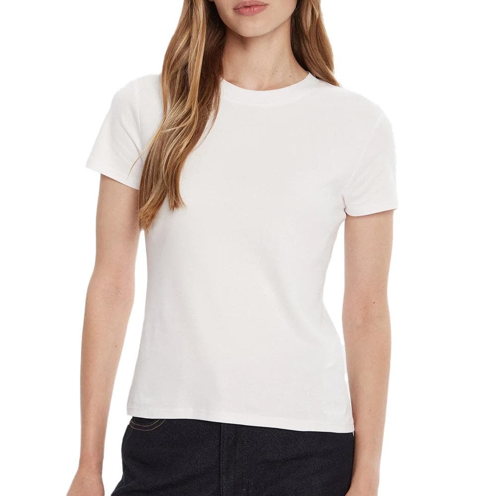 T-Shirt Blanc Femme Calvin Klein Jeans Supima 1