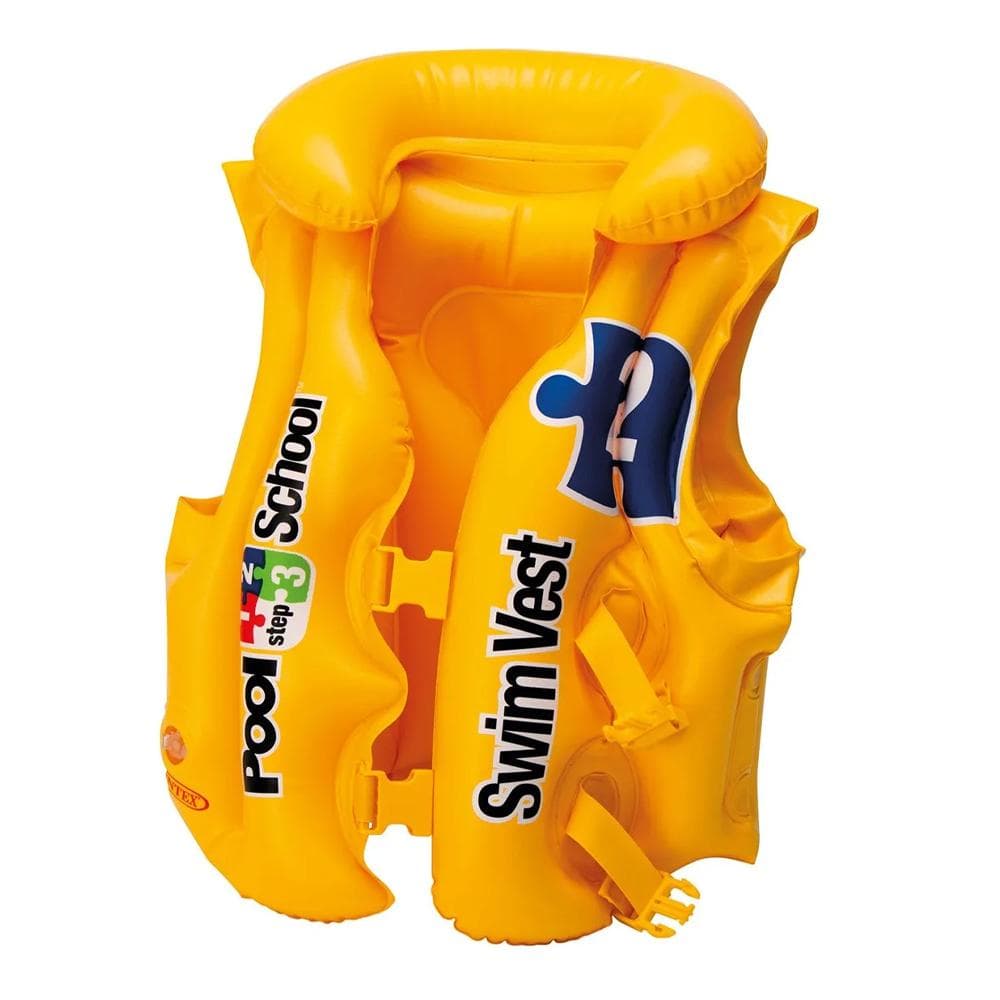 Gilet de natation bébé jaune Intex Pool School 1