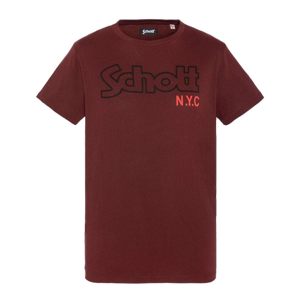 T-shirt Bordeaux Homme Schott Vintage 1