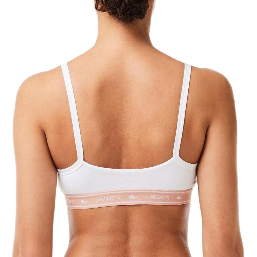 Brassière Blanc/Rose Femme Lacoste IF8181 2