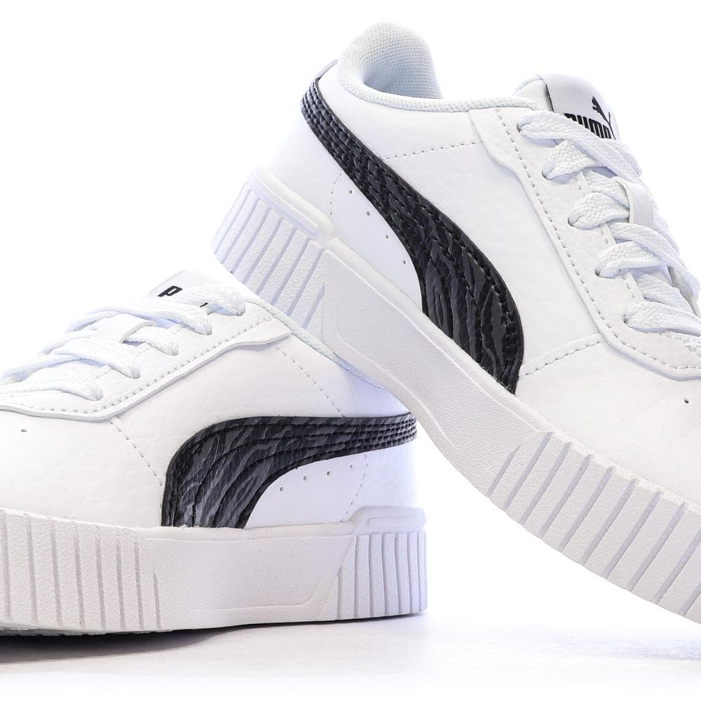 Baskets Blanche/Noir Fille Puma Carina 2.0 Zebra 7