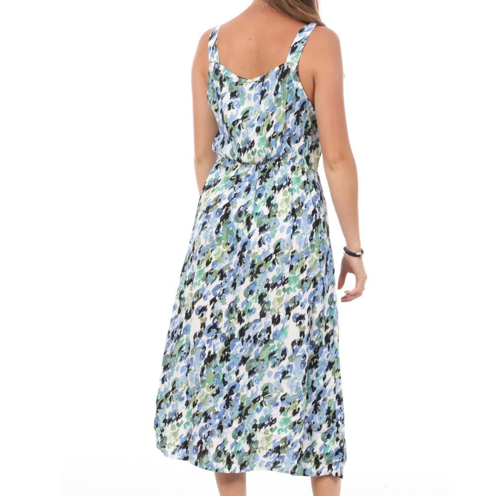 Robe Blanche/Bleu à Motifs Femme Vero Moda Easy Strap 2