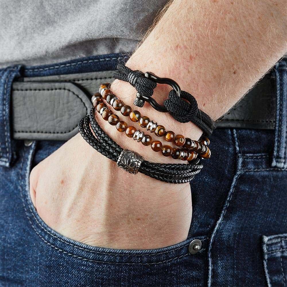 Bracelet Noir Homme Geographical Norway 315008 2